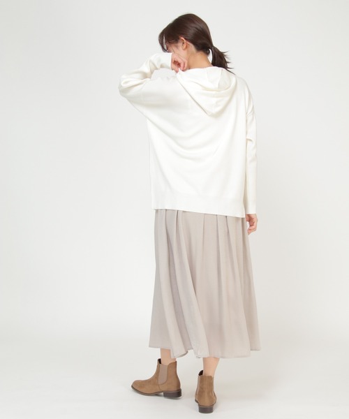 ikka（イッカ）の「サイドゴアプレーンブーツ（ブーツ・レディース・ブラック/ダークブラウン/ベージュ/グレー・M/L）」の19枚目の写真