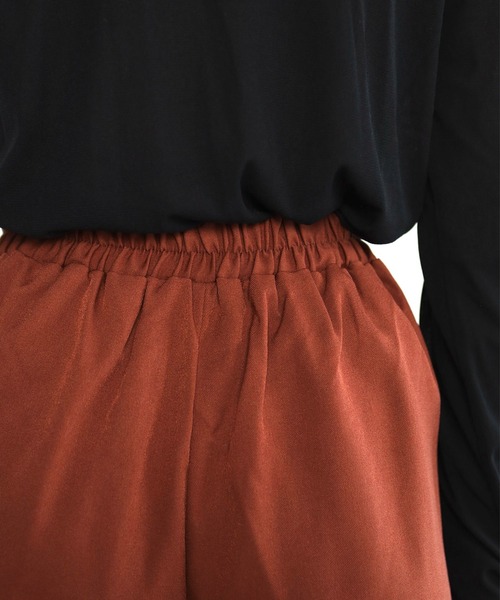 4youstory（フォーユーストーリー）の「ウールライクポリエステルセンタープレスパンツ（スラックス・レディース・ブラック/オレンジ/アイボリー/グレイッシュベージュ・MEDIUM）」の11枚目の写真