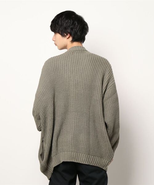 ＪＵＧＬＡＮＳ（ユグランス）の「【Revo.】畦編み 5G ルーズニットカーディガン（カーディガン/ボレロ・メンズ・ブラック/ワインレッド/ブルー/グレー/イエロー/パープル/グリーン/アイボリー/ネイビー/ダークオレンジ/オートミール/ブラック系その他/グリーン系その他・L/M）」の14枚目の写真