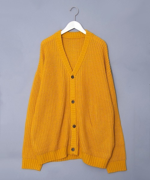 ＪＵＧＬＡＮＳ（ユグランス）の「【Revo.】畦編み 5G ルーズニットカーディガン（カーディガン/ボレロ・メンズ・ブラック/ワインレッド/ブルー/グレー/イエロー/パープル/グリーン/アイボリー/ネイビー/ダークオレンジ/オートミール/ブラック系その他/グリーン系その他・L/M）」の20枚目の写真