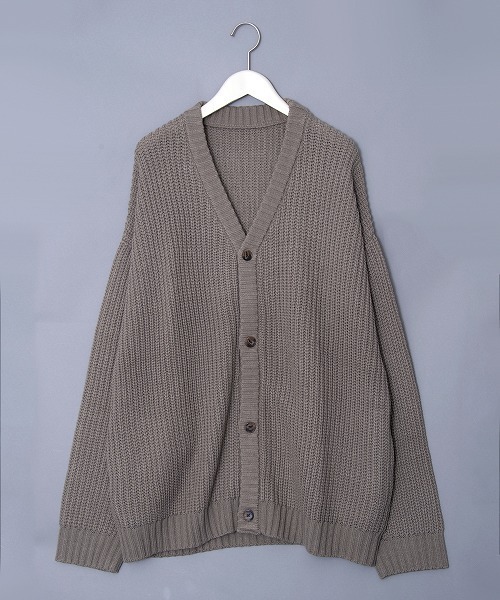 ＪＵＧＬＡＮＳ（ユグランス）の「【Revo.】畦編み 5G ルーズニットカーディガン（カーディガン/ボレロ・メンズ・ブラック/ワインレッド/ブルー/グレー/イエロー/パープル/グリーン/アイボリー/ネイビー/ダークオレンジ/オートミール/ブラック系その他/グリーン系その他・L/M）」の21枚目の写真