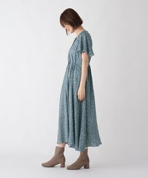 【美品】エージーバイアクアガール　フレアワンピース　サイドプリーツ 洗える】サイドプリーツフレア ワンピース / any SiS