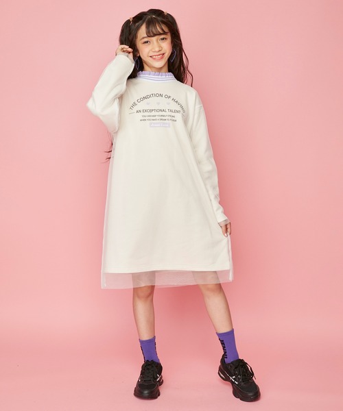 Jenni ワンピースフリルリブチュールドッキングワンピ ワンピース Jenni Love ジェニィラブ のファッション