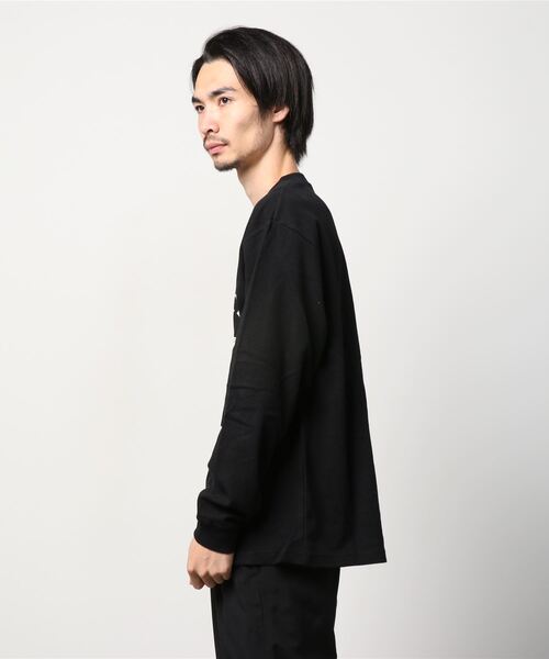 PLEASURES（プレジャー）の「GLORY WAFFLE KNIT LONG SLEEVE（Tシャツ/カットソー・メンズ・ブラック/ナチュラル・M/L/XL）」の5枚目の写真