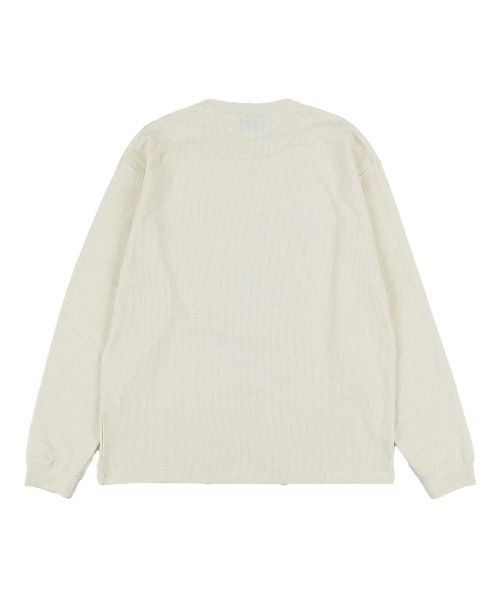 PLEASURES（プレジャー）の「GLORY WAFFLE KNIT LONG SLEEVE（Tシャツ/カットソー・メンズ・ブラック/ナチュラル・M/L/XL）」の4枚目の写真