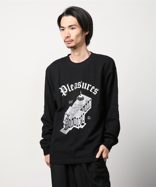 PLEASURES（プレジャー）の「GLORY WAFFLE KNIT LONG SLEEVE（Tシャツ/カットソー・メンズ・ブラック/ナチュラル・M/L/XL）」の7枚目の写真