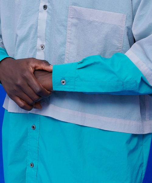 UNITED TOKYO（ユナイテッドトウキョウ）の「カラーブロックシアーSH（シャツ/ブラウス・メンズ・ブラウン/グレー/ネイビー・FREE）」の21枚目の写真