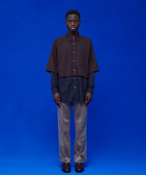 UNITED TOKYO（ユナイテッドトウキョウ）の「カラーブロックシアーSH（シャツ/ブラウス・メンズ・ブラウン/グレー/ネイビー・FREE）」の5枚目の写真