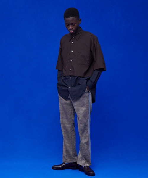 UNITED TOKYO（ユナイテッドトウキョウ）の「カラーブロックシアーSH（シャツ/ブラウス・メンズ・ブラウン/グレー/ネイビー・FREE）」の9枚目の写真