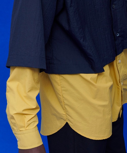 UNITED TOKYO（ユナイテッドトウキョウ）の「カラーブロックシアーSH（シャツ/ブラウス・メンズ・ブラウン/グレー/ネイビー・FREE）」の7枚目の写真