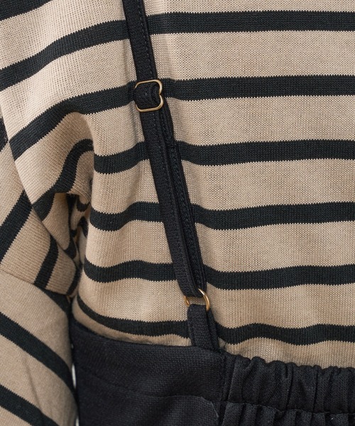 natural couture（ナチュラルクチュール）の「モクロディベアキャミワンピース（ジャンパースカート・レディース・ブラック/ブラウン/チェック/ライトベージュ・FREE）」の9枚目の写真