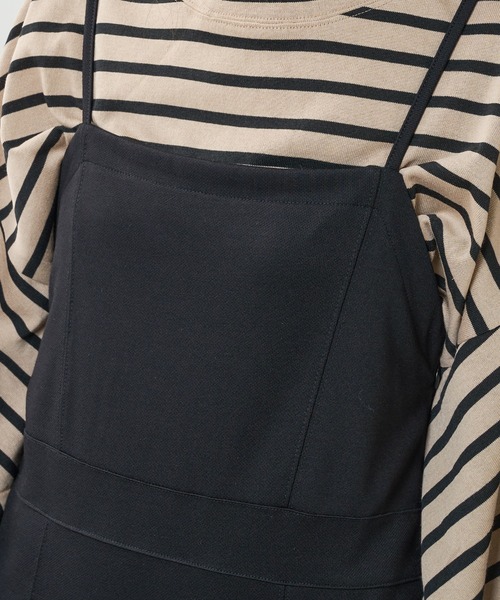 natural couture（ナチュラルクチュール）の「モクロディベアキャミワンピース（ジャンパースカート・レディース・ブラック/ブラウン/チェック/ライトベージュ・FREE）」の15枚目の写真