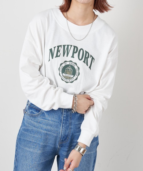 CIAOPANIC TYPY（チャオパニックティピー）の「NEWPORTプリントTee（Tシャツ/カットソー・レディース・チャコールグレー/レッド/オフホワイト・ONE SIZE）」の22枚目の写真