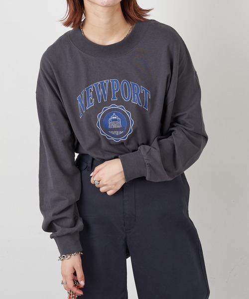 CIAOPANIC TYPY（チャオパニックティピー）の「NEWPORTプリントTee（Tシャツ/カットソー・レディース・チャコールグレー/レッド/オフホワイト・ONE SIZE）」の16枚目の写真