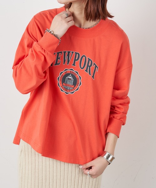 CIAOPANIC TYPY（チャオパニックティピー）の「NEWPORTプリントTee（Tシャツ/カットソー・レディース・チャコールグレー/レッド/オフホワイト・ONE SIZE）」の20枚目の写真