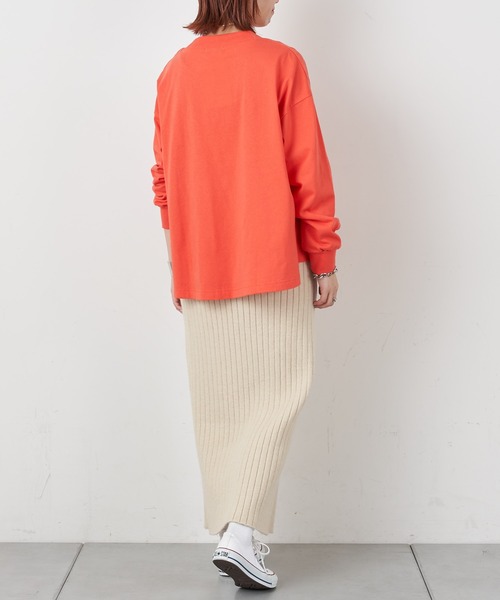 CIAOPANIC TYPY（チャオパニックティピー）の「NEWPORTプリントTee（Tシャツ/カットソー・レディース・チャコールグレー/レッド/オフホワイト・ONE SIZE）」の18枚目の写真