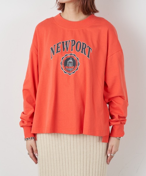 CIAOPANIC TYPY（チャオパニックティピー）の「NEWPORTプリントTee（Tシャツ/カットソー・レディース・チャコールグレー/レッド/オフホワイト・ONE SIZE）」の21枚目の写真