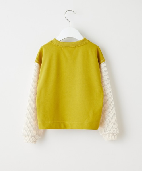 CIAOPANIC TYPY(チャオパニックティピー)の「【KIDS】畦編みニット切替スウェットプルオーバー(スウェット・キッズ・チャコールグレー/カーキ/イエロー・SMALL/MEDIUM/LARGE/X-LARGE/XX-LARGE)」の7枚目の写真