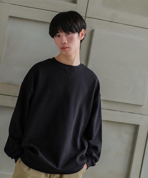 SIDEWAY STANCE(サイドウェイスタンス)の「【SIDEWAY STANCE】スウェット クルーネック ビッグシルエット トレーナー(スウェット・メンズ・ブラック/オフホワイト/カーキ/ブルーグレー/杢グレー・MEDIUM/LARGE/X-LARGE)」の10枚目の写真