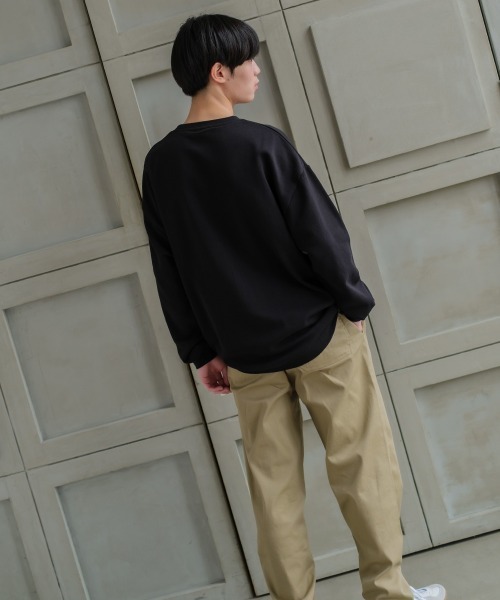 SIDEWAY STANCE(サイドウェイスタンス)の「【SIDEWAY STANCE】スウェット クルーネック ビッグシルエット トレーナー(スウェット・メンズ・ブラック/オフホワイト/カーキ/ブルーグレー/杢グレー・MEDIUM/LARGE/X-LARGE)」の11枚目の写真
