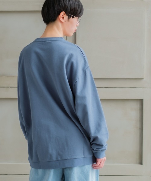 SIDEWAY STANCE(サイドウェイスタンス)の「【SIDEWAY STANCE】スウェット クルーネック ビッグシルエット トレーナー(スウェット・メンズ・ブラック/オフホワイト/カーキ/ブルーグレー/杢グレー・MEDIUM/LARGE/X-LARGE)」の13枚目の写真