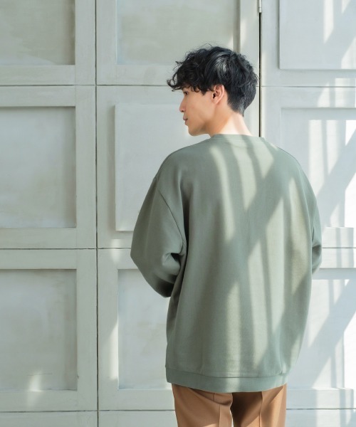 SIDEWAY STANCE(サイドウェイスタンス)の「【SIDEWAY STANCE】スウェット クルーネック ビッグシルエット トレーナー(スウェット・メンズ・ブラック/オフホワイト/カーキ/ブルーグレー/杢グレー・MEDIUM/LARGE/X-LARGE)」の20枚目の写真