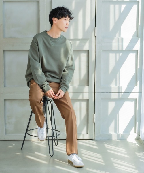 SIDEWAY STANCE(サイドウェイスタンス)の「【SIDEWAY STANCE】スウェット クルーネック ビッグシルエット トレーナー(スウェット・メンズ・ブラック/オフホワイト/カーキ/ブルーグレー/杢グレー・MEDIUM/LARGE/X-LARGE)」の21枚目の写真
