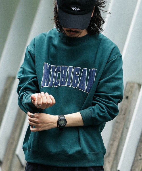 URBAN RESEARCH Sonny Label（アーバンリサーチサニーレーベル）の「発砲プリント裏起毛スウェット（スウェット・メンズ・グリーン系その他/ブラック/グレー・MEDIUM/LARGE）」の3枚目の写真