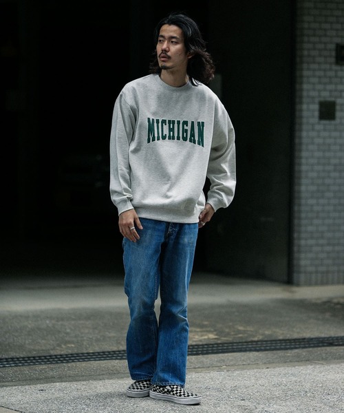 URBAN RESEARCH Sonny Label（アーバンリサーチサニーレーベル）の「発砲プリント裏起毛スウェット（スウェット・メンズ・グリーン系その他/ブラック/グレー・MEDIUM/LARGE）」の17枚目の写真