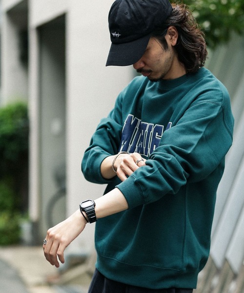 URBAN RESEARCH Sonny Label（アーバンリサーチサニーレーベル）の「発砲プリント裏起毛スウェット（スウェット・メンズ・グリーン系その他/ブラック/グレー・MEDIUM/LARGE）」の11枚目の写真