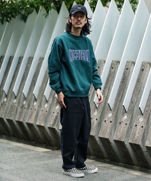 URBAN RESEARCH Sonny Label（アーバンリサーチサニーレーベル）の「発砲プリント裏起毛スウェット（スウェット・メンズ・グリーン系その他/ブラック/グレー・MEDIUM/LARGE）」の4枚目の写真