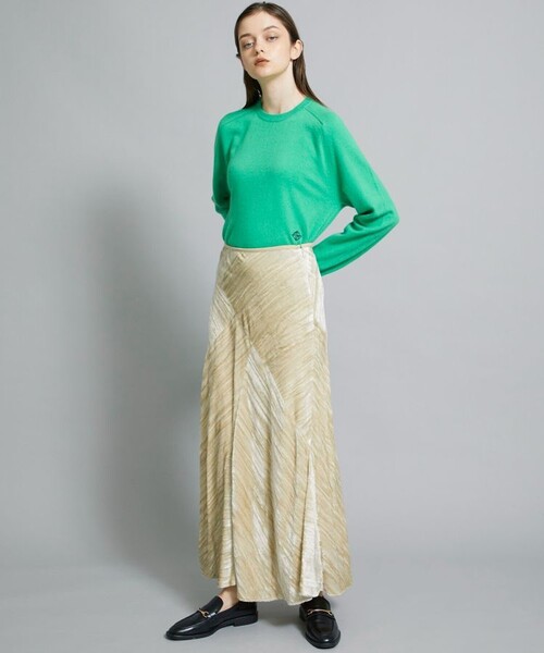 LOKITHO（ロキト）の「【LOKITHO(ロキト)】クラッシュダイドベルベットスカート LKF339-SK2（スカート・レディース・ベージュ/ブラウン・1/2）」の9枚目の写真