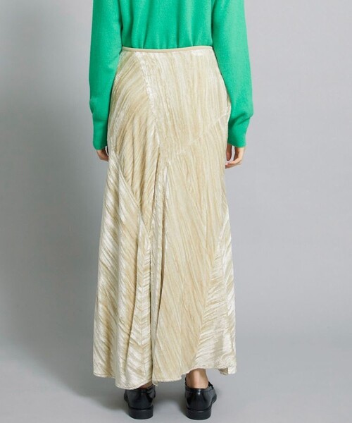 LOKITHO（ロキト）の「【LOKITHO(ロキト)】クラッシュダイドベルベットスカート LKF339-SK2（スカート・レディース・ベージュ/ブラウン・1/2）」の3枚目の写真