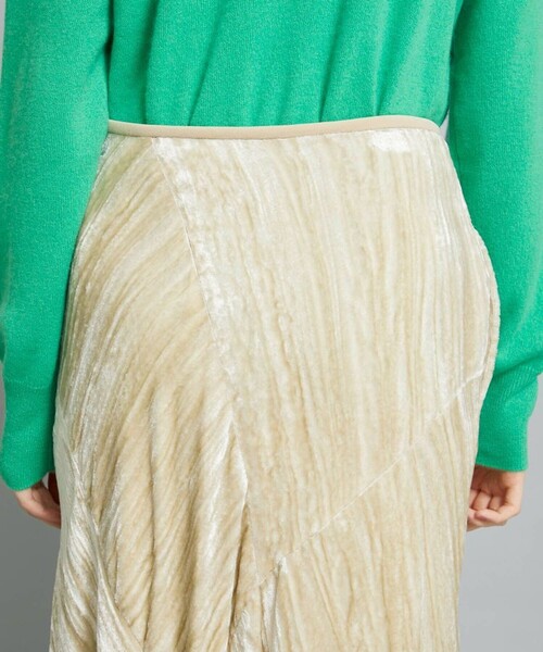 LOKITHO（ロキト）の「【LOKITHO(ロキト)】クラッシュダイドベルベットスカート LKF339-SK2（スカート・レディース・ベージュ/ブラウン・1/2）」の12枚目の写真