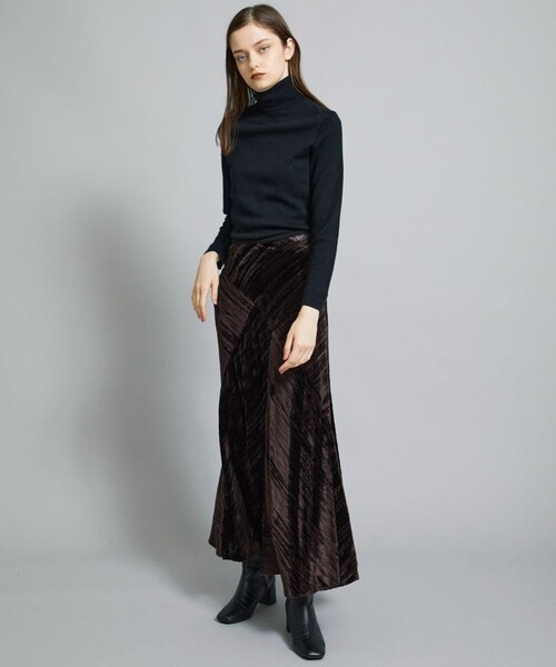 LOKITHO（ロキト）の「【LOKITHO(ロキト)】クラッシュダイドベルベットスカート LKF339-SK2（スカート・レディース・ベージュ/ブラウン・1/2）」の16枚目の写真