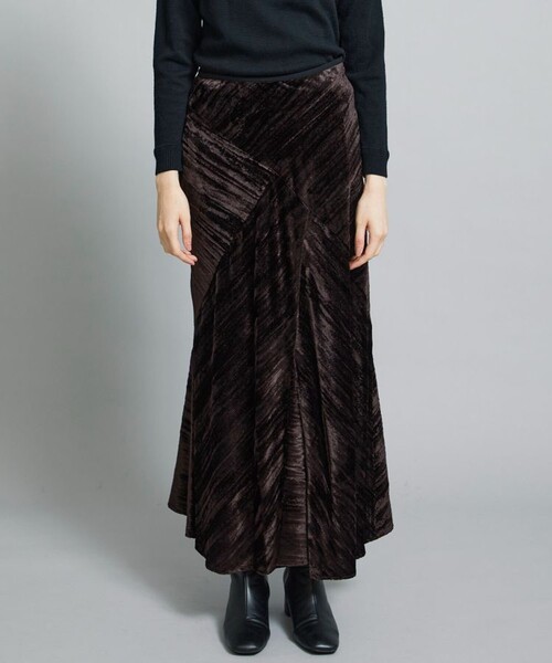 LOKITHO（ロキト）の「【LOKITHO(ロキト)】クラッシュダイドベルベットスカート LKF339-SK2（スカート・レディース・ベージュ/ブラウン・1/2）」の13枚目の写真