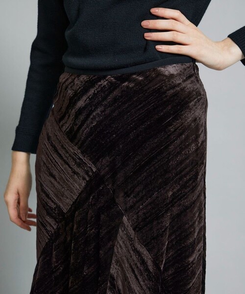 LOKITHO（ロキト）の「【LOKITHO(ロキト)】クラッシュダイドベルベットスカート LKF339-SK2（スカート・レディース・ベージュ/ブラウン・1/2）」の11枚目の写真