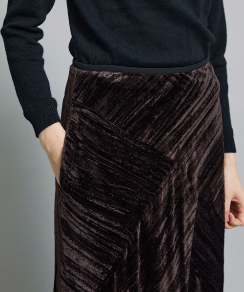 LOKITHO（ロキト）の「【LOKITHO(ロキト)】クラッシュダイドベルベットスカート LKF339-SK2（スカート・レディース・ベージュ/ブラウン・1/2）」の14枚目の写真