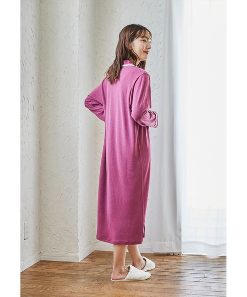 Rosemadame(ローズマダム)の「ストレスフリー授乳口付きパジャマ(ワンピースタイプ) マタニティパジャマ シームレス 産前産後 出産準備 入院準備(マタニティウェア/グッズ・レディース・ネイビー/ピンク・M/L)」の13枚目の写真
