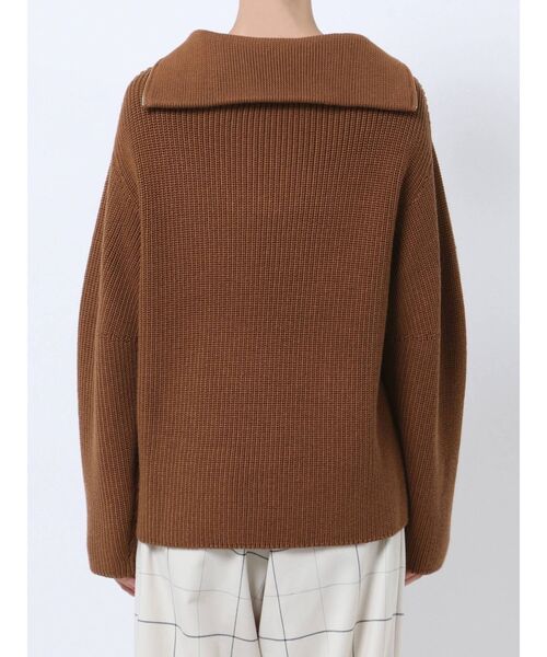 ELENDEEK（エレンディーク）の「ビッグカラージップニット（ニット/セーター・レディース・オフホワイト/ブラック/ブラウン・FREE）」の20枚目の写真