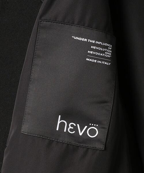 HEVO（イーヴォ）の「＜hevo（イーヴォ）＞WO/NY AMA725 ステンカラーコート（ステンカラーコート・メンズ・ブラック・46/50/48）」の7枚目の写真