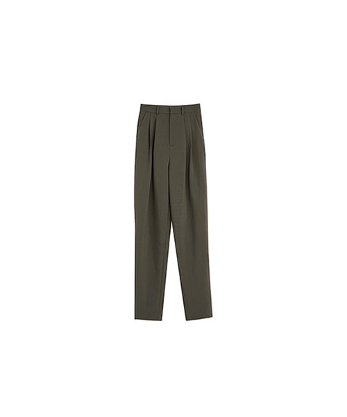 UNSPOKEN(アンスポクン)の「【UNSPOKEN】Double pleats slit design trousers UD21K015(スラックス・レディース・モカ・L/S/M)」の10枚目の写真