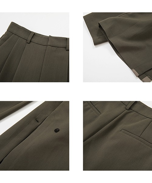 UNSPOKEN(アンスポクン)の「【UNSPOKEN】Double pleats slit design trousers UD21K015(スラックス・レディース・モカ・L/S/M)」の12枚目の写真