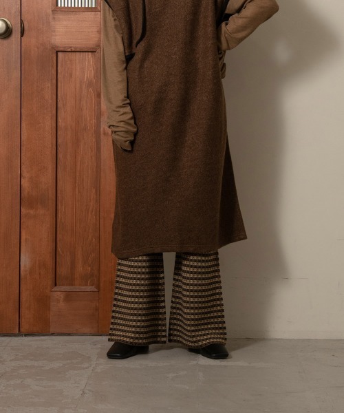 lawgy（ラウジー）の「pattern knit pants（その他パンツ・レディース・ベージュ/ブラウン・FREE）」の4枚目の写真