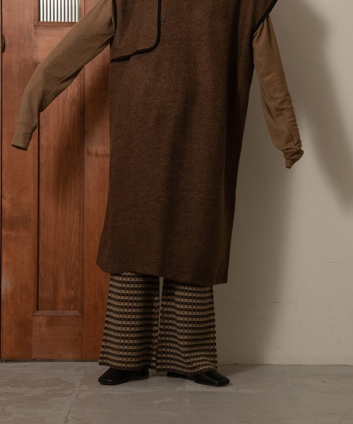 lawgy（ラウジー）の「pattern knit pants（その他パンツ・レディース・ベージュ/ブラウン・FREE）」の5枚目の写真