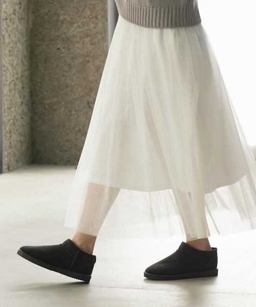 KOBE LETTUCE（コウベレタス）の「アンクルムートンブーツ（ブーツ・レディース・チャコールグレー/ブラック/ダークブラウン・M/L）」の6枚目の写真