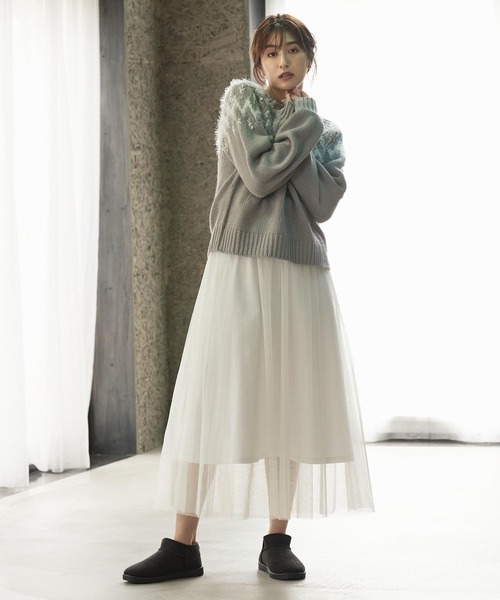 KOBE LETTUCE（コウベレタス）の「アンクルムートンブーツ（ブーツ・レディース・チャコールグレー/ブラック/ダークブラウン・M/L）」の12枚目の写真