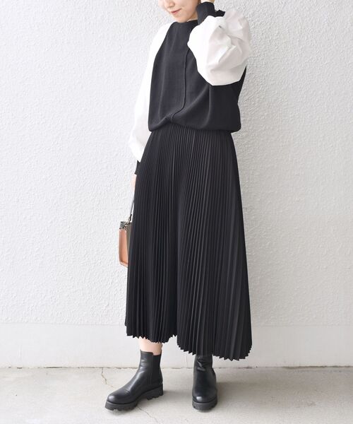 〈手洗い可能〉布帛コンビニットプルオーバー◆