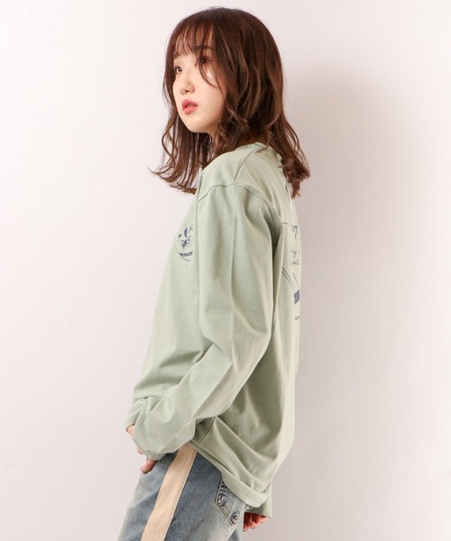 FUNALIVE(ファンアライブ)の「フレンチブルドッグデザイン長袖Tシャツ(Tシャツ/カットソー・メンズ・ホワイト/ブルーグリーン・S/L/M)」の9枚目の写真