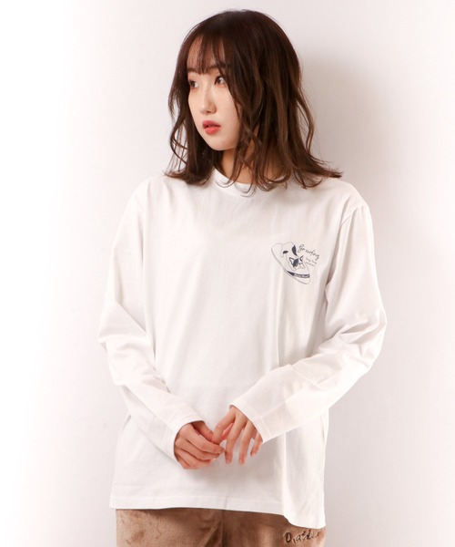 FUNALIVE(ファンアライブ)の「フレンチブルドッグデザイン長袖Tシャツ(Tシャツ/カットソー・メンズ・ホワイト/ブルーグリーン・S/L/M)」の10枚目の写真